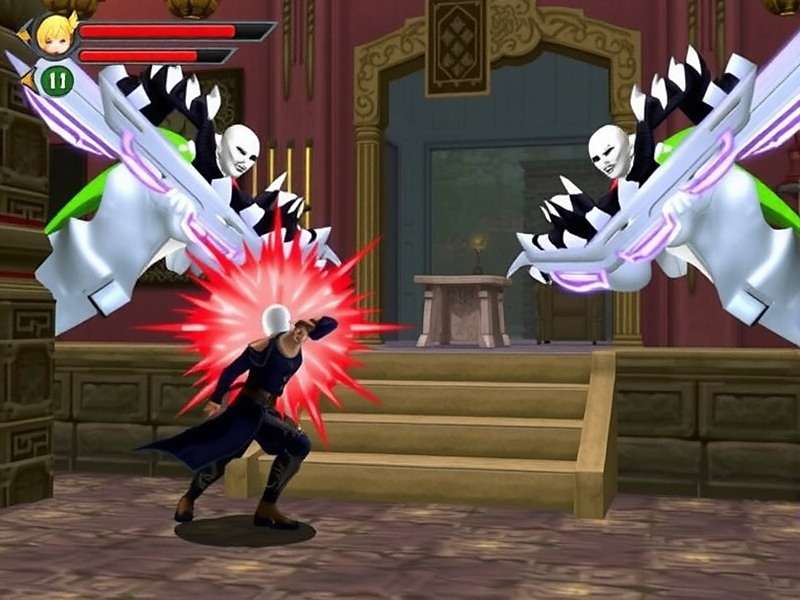 Squall Slayer Gameplay showing a Yoddha warrior fighting Squalls in a temple setting