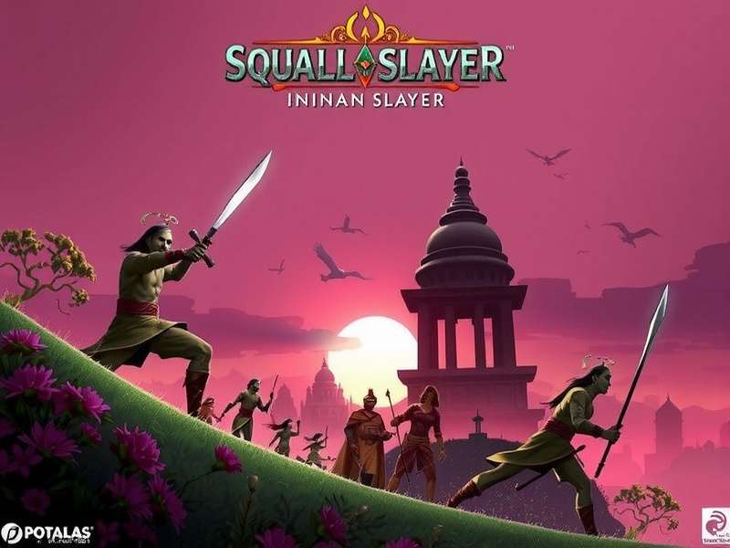 Squall Slayer Cover Art featuring Indian mythical warriors and landscapes